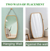 CARLA HOME Hanging Full LengthWall Mirror - Solid Bamboo Frame and Adjustable Leather Strap for Bathroom and Bedroom