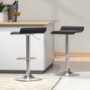 Artiss Bar Stools Kitchen Stool Chairs Dining Gas Lift PU Leather Black x2