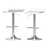 Artiss Bar Stools Kitchen Stool Chairs Dining Gas Lift PU Leather White x2