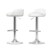 Artiss Bar Stools Kitchen Stool Chairs Dining Gas Lift Swivel Leather White x2