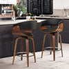 Artiss Set of 2 Swivel PU Leather Bar Stool - Wood and Black