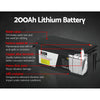 Giantz Lithium Iron Battery 200AH 12.8V LiFePO4 Deep Cycle Battery 4WD Camping