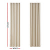 Artiss 2X Blockout Curtains Blackout Window Curtain Eyelet 140x230cm Beige