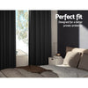 Artiss 2X Blockout Curtains Blackout Window Curtain Eyelet 300x230cm Black