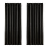 Artiss 2X Blockout Curtains Blackout Window Curtain Eyelet 240x230cm Black Shine