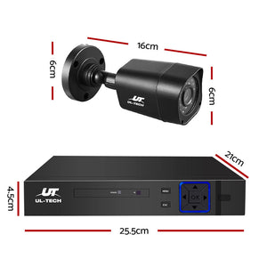 UL-tech Home CCTV Security System Camera 4CH DVR 1080P 1500TVL 1TB Outdoor Home