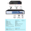 UL-TECH 8CH 5 IN 1 DVR CCTV Security System Video Recorder /w 4 Cameras 1080P HDMI Black