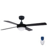 Devanti 52'' Ceiling Fan w/Light w/Remote Timer - Black