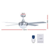 Devanti 52'' Ceiling Fan w/Light w/Remote Timer - Silver