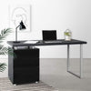 Artiss Metal Desk with 3 Drawers - Black