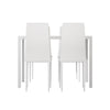 Artiss Dining Chairs and Table Dining Set 4 Chair Set Of 5 Wooden Top White