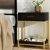 Artiss Bedside Table Drawers Side Table Shelf Bedroom Furniture Nightstand Black