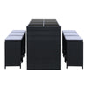 Gardeon 7 Piece Outdoor Dining Table Set - Black