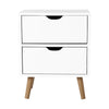 Artiss Bedside Tables Drawers Side Table Nightstand White Storage Cabinet Wood