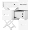 Artiss Bedside Table Side End Table Drawers Nightstand Bedroom Storage White