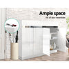 Artiss 120cm Shoe Cabinet Shoes Storage Rack High Gloss Cupboard White Drawers