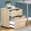 2 Drawer Filing Cabinet Office Shelves Storage Drawers Cupboard Wood File Home