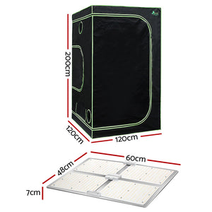 Greenfingers Grow Tent 4500W LED Grow Light Hydroponics Kits System 1.2x1.2x2M