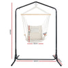 Gardeon Outdoor Hammock Chair with Stand Swing Hanging Hammock Garden Cream