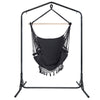 Gardeon Outdoor Hammock Chair with Stand Tassel Hanging Rope Hammocks Grey