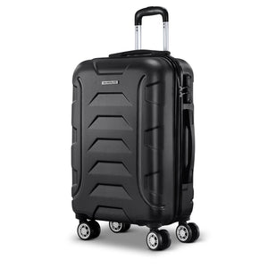 Wanderlite 20" Luggage Sets Suitcase Trolley Travel Hard Case Lightweight Black