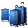 Wanderlite 3pc Luggage Travel Sets Suitcase Trolley TSA Lock Blue