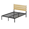 Artiss Bed Frame Metal Bed Base Double Size Platform Foundation Black PAULA