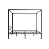 Artiss Bed Frame Metal Four-poster Platform Base Queen Size Black POCHY