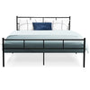 Metal Bed Frame Queen Size Platform Foundation Mattress Base SOL Black