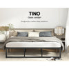 Artiss Bed Frame Metal Platform King Size Bed Base Mattress Black TINO