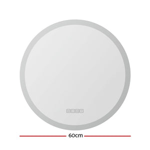 Embellir Bluetooth LED Wall Mirror With Light 60CM Bathroom Decor Round Mirrors