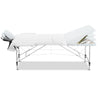 Zenses 3 Fold Portable Aluminium Massage Table - White