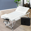 Zenses 3 Fold Portable Aluminium Massage Table - White