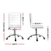 Artiss Office Chair Computer Desk Gaming Chairs PU Leather Low Back White