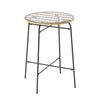 Gardeon Outdoor Bar Table Wicker Dining Bistro Patio Balcony Glass Table Steel