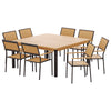 Gardeon 8-seater Outdoor Furniture Dining Chairs Table Patio 9pcs Acacia Wood