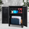 Gardeon Outdoor Storage Cabinet Cupboard Lockable Garden Sheds Adjustable Black