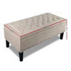 Artiss Fabric Storage Ottoman - Taupe