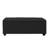 Artiss Large Fabric Storage Ottoman - Black