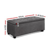 Artiss Large Fabric Storage Ottoman - Grey