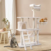 i.Pet Cat Tree 141cm Trees Scratching Post Scratcher Tower Condo House Furniture Wood Beige