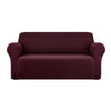 Artiss Sofa Cover Elastic Stretchable Couch Covers Burgundy 3 Seater