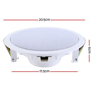 Giantz 6 Inch Ceiling Speakers In Wall Speaker Home Audio Stereos Tweeter 6pcs