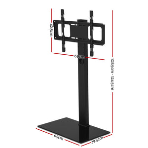 Artiss Floor TV Stand Brakcket Mount Swivel Height Adjustable 32 to 70 Inch Black