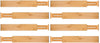 8 Pack Bamboo Adjustable Kitchen Drawer Dividers (Large, 44-55 cm)