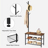 Multifunctional Entryway Coat Rack Shoe Bench for Living Room and Bedroom