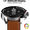 New AMOLED Touch Display Sport Smart Watch 44mm 1.3" HitFit Brown IP68