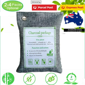 30PCS Air Purifying Bags Activated Bamboo Charcoal Freshener for Car Home Shoes 200g