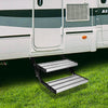 Aluminium Double Caravan Step Pull Out Folding Steps For Road RV Camper Trailer