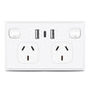5PCS Double Power Point Dual USB+Type-C GPO Fast Charge 3.6 amp Wall Outlet